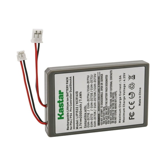 Kastar 1-Pack PS4 Battery Replacement for Sony LIP1522/KCR1410 Battery, Sony Playstation CUH-ZCT1E CUH-ZCT1H CUH-ZCT1H/B CUH-ZCT1H/R CUH-ZCT1U, CUH-ZCT2 CUH-ZCT2E CUH-ZCT2U