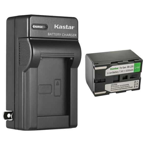 Kastar 1-Pack SB-L220 Battery and AC Wall Charger Replacement for Samsung VP-D63, VP-D65, VP-D69, VP-D70, VP-D73 VP-D73i, VP-D75 VP-D75i, VP-D76, VP-D77 VP-D77i, VP-D7L, VP-D80, VP-D82, VP-D85, VP-D87