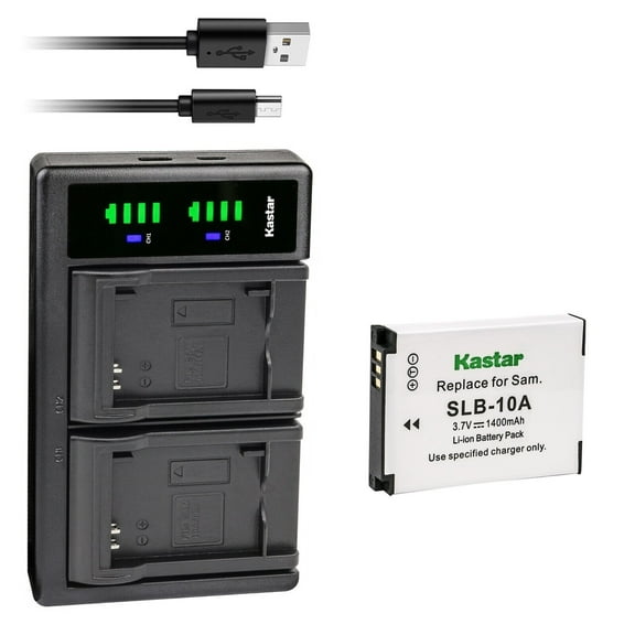 Kastar 1-Pack SLB-10A Battery and LTD2 USB Charger Replacement for Samsung P800, P1000, PL50, PL51, PL55, PL60, PL65, PL70, SL102, SL202, SL310, SL420, SL502, SL620, SL720, SL820, ST1000, TL9, WB150F
