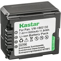Kastar 1-Pack VW-VBG130 Battery Replacement for Panasonic NV-GS98GK, NV-GS320, NV-GS330, NV-GS500, PV-GS320, PV-GS500, PV-GS80, PV-GS83, PV-GS85, PV-GS90, SDR-H40, SDR-H40P, SDR-H41, SDR-H48GK Camera