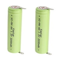 Kastar 2-Pack 1.2V 2200MAh Ni-MH Battery Compatible with Braun Toothbrush 5706 5707 5708 5710 6012 6015 6510 6512 6515 6518 6520 6522 6525 6550 6610 6620 6680 7475 7504 7505 7510 7515 7516 7520