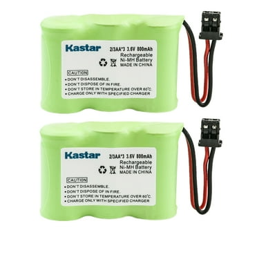 Kastar 2-Pack 2/3AA 3.6V 800mAh Ni-MH Battery Replacement for EmpireCPB-403B CPB403B, EnergizerPP302 P-P302, GeminiTA248 TA-248, InterstateATEL0100 TEL0100, ITTPC1510 PC-1510 PC1600 PC-1600