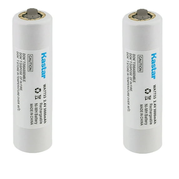Kastar 2-Pack 2.4V 3000mAh Ni-MH Battery Replacement for Mark 1 130221000, Pollenex Wm17, Reach Assembly Ev243, Ryobi Bd10r, Saft 5387a701, Saft Vrcs023, Sanyo Kr1300sc, Sears/Craftsman 135112110
