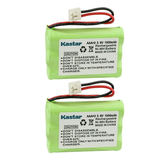 Kastar 2-Pack 3.6V 1000mAh Ni-MH Battery Replacement for AT&T TL78108 TL78208 TL78308 TL78408 80-5848-00-00 8058480000 89-0099-00 8900990000 i6790 V-TECH I6790 Model 5.8 GHz Digital Cordless