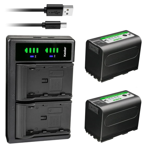 Kastar 2-Pack 7.4V 7000mAh BP-950GEXP Battery and LTD2 USB Charger Compatible with Canon XV1 XV2 C2 FV1 DM-MV1 DM-MV10 DM-MV20 E1 E2 E30 E65AS EOS C100 EOS C100 Mark II EOS C300 EOS C300 PL Camera