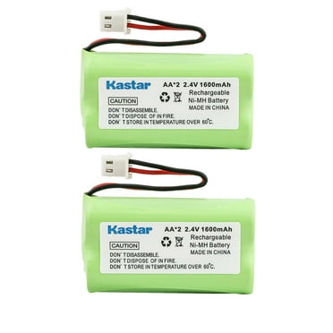 Kastar 2-Pack AA 2.4V 1600mAh Battery Replacement for GE/Sanyo 48597, GESPCF07, PCF07, US Power BCO1032, Vtech BT175242, BT-175242, BT275242, BT-275242, 6119, 6128, 6129, 89-1341-00-00, 8913410000