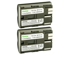 Kastar 2-Pack BP-511 Battery Replacement for Canon ZR90, ZR90MC, EOS 5D, EOS 10D, EOS 20D, EOS 20Da, EOS 30D, PV130, EOS Rebel DS6041, EOS 40D, EOS 50D, EOS 300D, EOS D30, EOS D60, EOS Kiss Camera