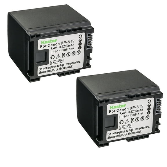 Kastar 2-Pack BP-819 Battery 7.4V 2200mAh Replacement for Canon VIXIA HG20, VIXIA HG21, VIXIA HF G10 HFG10, VIXIA HF G20 HFG20, VIXIA HF G30 HFG30, VIXIA HF M30 HFM30, VIXIA HF M31 HFM31 Camera