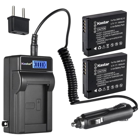 Kastar 2-Pack BP-DC10 Battery and LCD AC Charger Compatible with Leica BP-DC10 BP-DC10-E BP-DC10-U Battery, Leica BC-DC10 Charger, Leica D-Lux 5, Leica D-Lux 6 Digital Camera