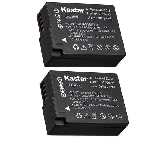 Kastar 2-Pack BP-DC12 Battery Replacement for Leica BP-DC12 Battery, Leica BC-DC12 Charger, Leica V-Lux 4, Leica V-Lux 5, Leica Q (Typ 116), Leica Q-P Digital Camera