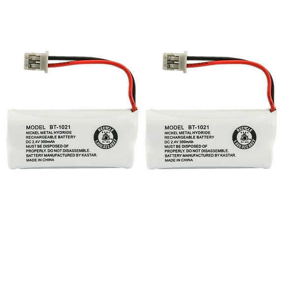 Kastar 2-Pack BT-1021 Battery Replacement for Uniden BT-1008 BT-1016 BT-1019 BT-1021 BT-1025 Toshiba DECT 2060 DECT 2080 Energizer ER-P152 ERP152 Empire CPH-515B CPH515B Sanyo CAS-D6325 CASD6325
