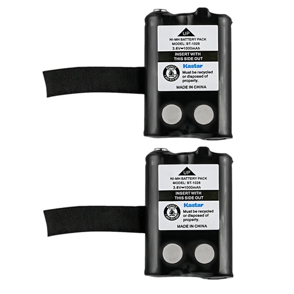 Kastar 2-Pack BT-1028 Battery Compatible with Uniden BT-1028 58037235E Battery,Uniden GMR3040-3CK GMR3040-2CK GMR2638-2CK 2-Way Walkie-Talkie