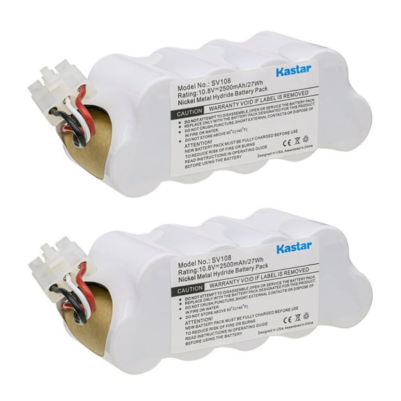 Kastar 2-Pack Battery 10.8V 2500mAh Replacement for Shark XBT1106N SV1110 SV1106N SV1110N SV11O6N SV116N Freestyle Navigator Cordless Stick Vacuum
