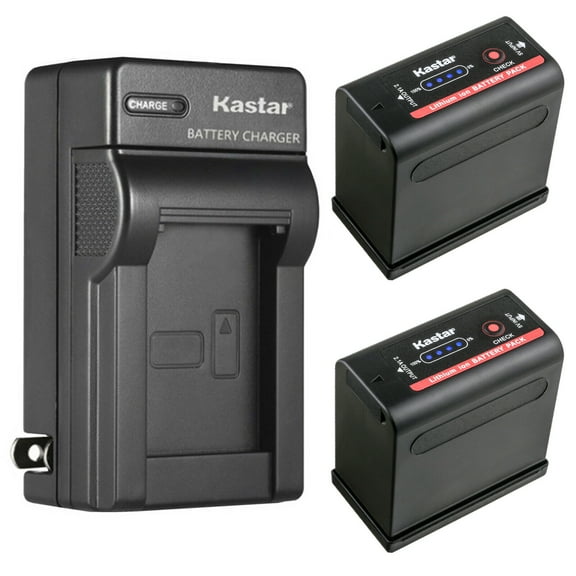 Kastar 2-Pack Battery and AC Wall Charger Compatible with Canon EOS C100 Mark II, EOS C300, EOS C300 PL, EOS C500, EOS C500 PL, ES50, ES55, ES60, ES65, ES75, ES300V, ES410V, ES420V, ES520A
