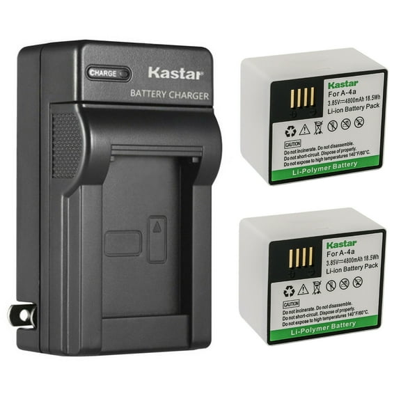 Kastar 2-Pack Battery and AC Wall Charger Replacement for Arlo A-4, A-4a A4A, VMC4040, 308-10069-01 Battery, Arlo VUR0917968517039CN, Netgear Ultra +, VMS5140-100NAS, VMA5400-10000S Security Camera