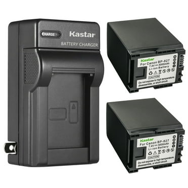 Kastar 2-Pack Battery and AC Wall Charger Replacement for Canon BP-809 BP809 BP-809/B BP-809/S, BP-819 BP819, BP-827 BP827 Battery, Canon CG-800 CG800 Charger