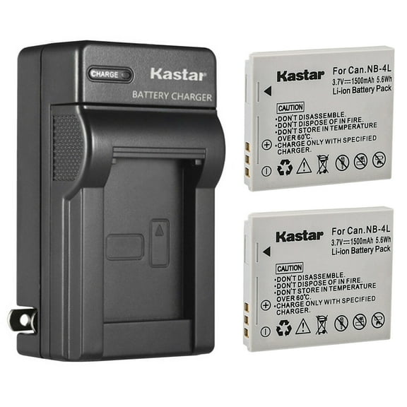 Kastar 2-Pack Battery and AC Wall Charger Replacement for Canon Digital IXUS 50, Digital IXUS 55, Digital IXUS 60, Digital IXUS 65, Digital IXUS 70, Digital IXUS 75, Digital IXUS 80 IS Camera