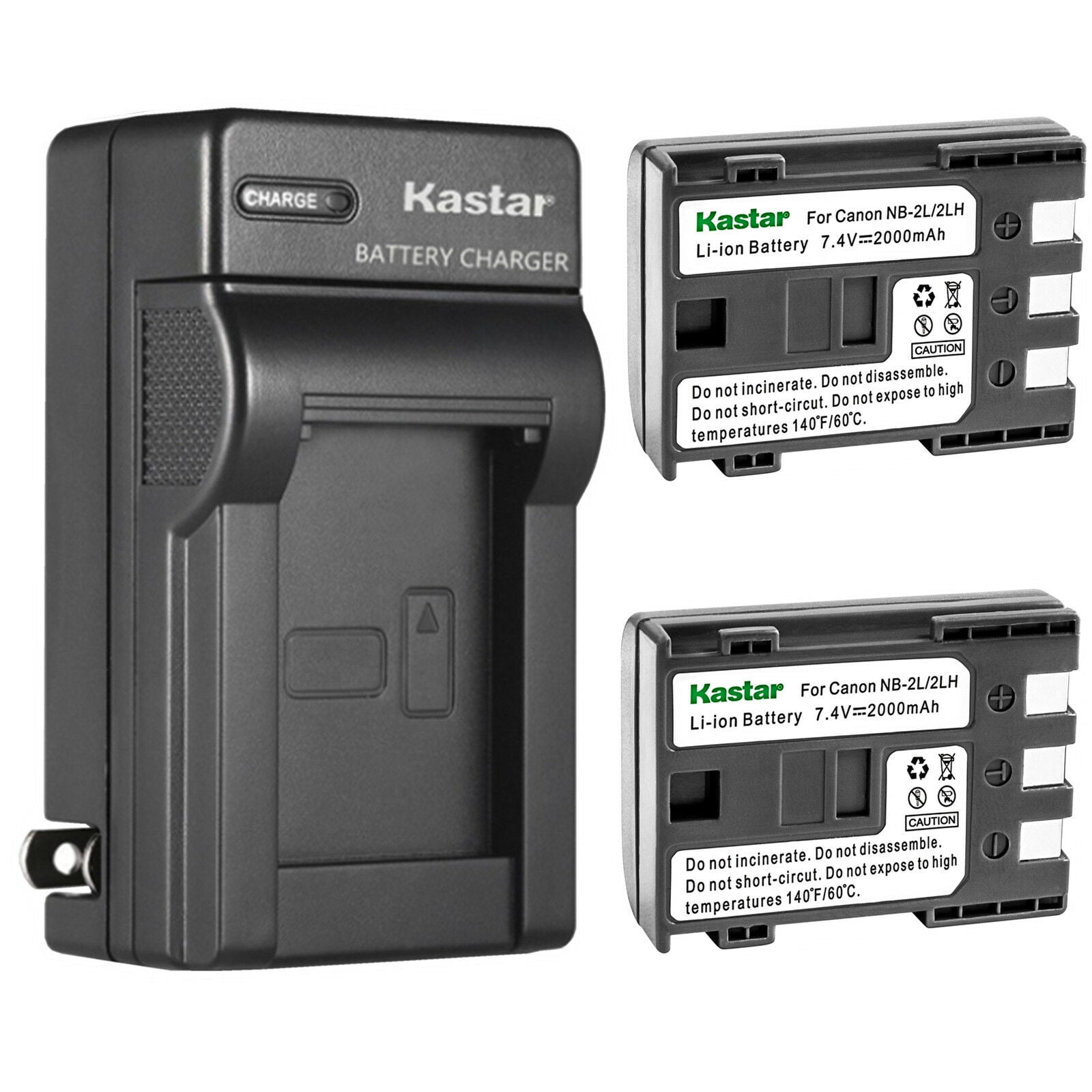 Kastar 4-Pack Battery and AC Wall Charger Replacement for Canon