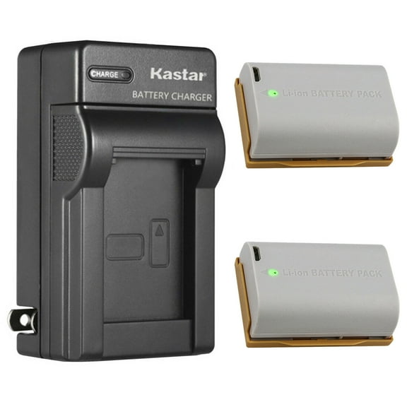 Kastar 2-Pack Battery and AC Wall Charger Replacement for Canon EOS R, EOS Ra, EOS R5, EOS R6, EOS 90D, XC10, XC15, EOS 5D Mark II, EOS 5D Mark III, EOS 5D Mark IV, EOS 5DS, EOS 5DS R DLSR Cameras