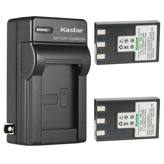 Kastar 2-Pack Battery and AC Wall Charger Replacement for Canon IXY Digital 400, IXY Digital 430, IXY Digital 450, IXY Digital 500, IXY Digital S200, IXY Digital S230, IXY Digital S330 Cameras