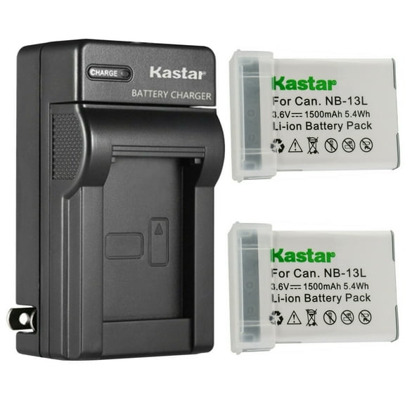 Kastar 2-Pack Battery and AC Wall Charger Replacement for Canon PowerShot SX720 HS, PowerShot SX730 HS, PowerShot SX740 HS, G1 X Mark III, PowerShot G5 X, PowerShot G5 X II, PowerShot G7 X Cameras