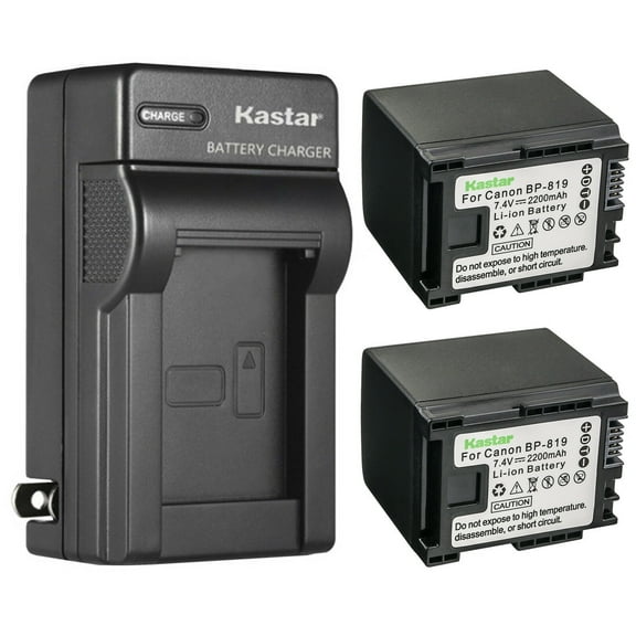 Kastar 2-Pack Battery and AC Wall Charger Replacement for Canon Vixia FS11, VIXIA HG20, VIXIA HG21, VIXIA HF G10 HFG10, VIXIA HF G20 HFG20, VIXIA HF G30 HFG30, VIXIA HF M30 HFM30, VIXIA HF M31 HFM31