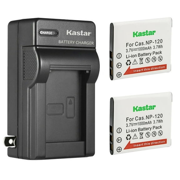 Kastar 2-Pack Battery and AC Wall Charger Replacement for Casio Exilim EX-Z780, Exilim EX-Z790, Exilim EX-Z880, Exilim EX-Z890, Exilim EX-Z900, Exilim EX-Z910, Exilim EX-ZS10, Exilim EX-ZS12 Cameras