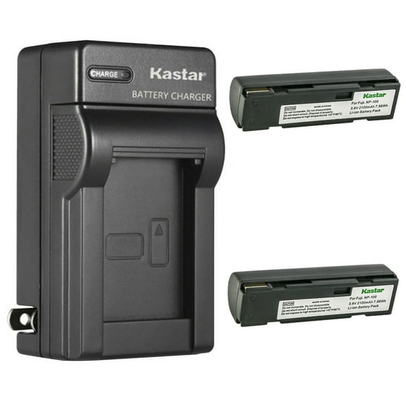 Kastar 2-Pack Battery and AC Wall Charger Replacement for Fujifilm NP-100 NP100 FNP100 Batttery, Fujifilm Finepix MX-600X, MX600X, Finepix MX-600Z, MX600Z, Finepix MX-700, MX700, MX600 Zoom Cameras