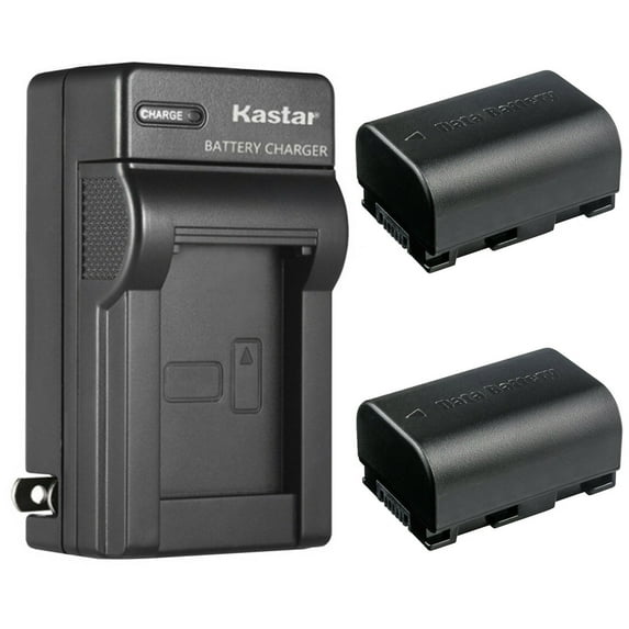 Kastar 2-Pack Battery and AC Wall Charger Replacement for JVC GZ-VX810 GZ-VX815 GZ-N1 GZ-N5 GV-LS1 GV-LS2 GZ-G5 GZ-MS237-S GZ-MS240 GZ-MS240AUS GZ-MS250 GZ-MS250BEK GZ-MS250BEU GZ-MS250BU GZ-MS250BUC