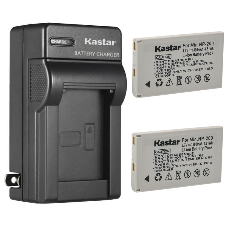 Kastar 2-Pack Battery and AC Wall Charger Replacement for Konica