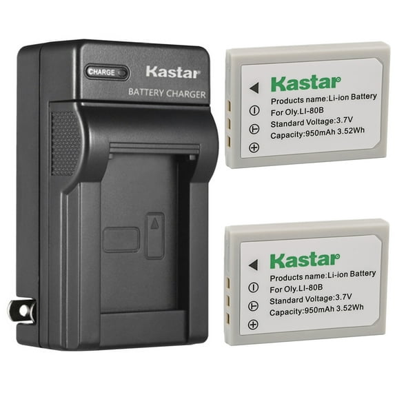 Kastar 2-Pack Battery and AC Wall Charger Replacement for MAGINON DC-6600, DC-6800, Performic S5, Slimline X4, Slimline X5, Slimline X50, Slimline X6, Slimline X60, Slimline XS6, MINOX DC 5222 DC 6311