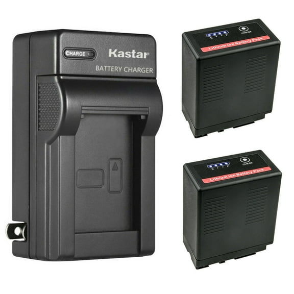 Kastar 2-Pack Battery and AC Wall Charger Replacement for Panasonic AG-HMC73MC, AG-HMC80, AG-HMC83MC, AG-HMC150, AG-HMC151E, AG-HMC153MC, AG-HMC155, AG-HSC1U, AG-HMR10, AG-AC7, AG-AF100 Video Camera