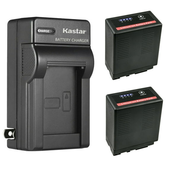 Kastar 2-Pack Battery and AC Wall Charger Replacement for Panasonic AG-HMC73MC, AG-HMC80, AG-HMC83MC, AG-HMC150, AG-HMC151E, AG-HMC153MC, AG-HMC155, AG-HSC1U, AG-HMR10, AG-AC7, AG-AF100 Video Camera