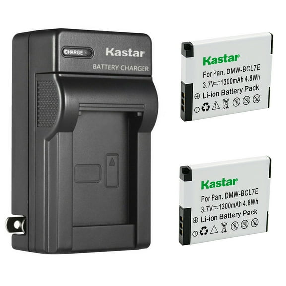 Kastar 2-Pack Battery and AC Wall Charger Replacement for Panasonic DMW-BCL7 DMW-BCL7E Battery, DMW-BTC11 Charger, Panasonic Lumix DMC-XS1, Lumix DMC-XS3, Lumix DMC-F5, Lumix DMC-FH10, Lumix DMC-FS50