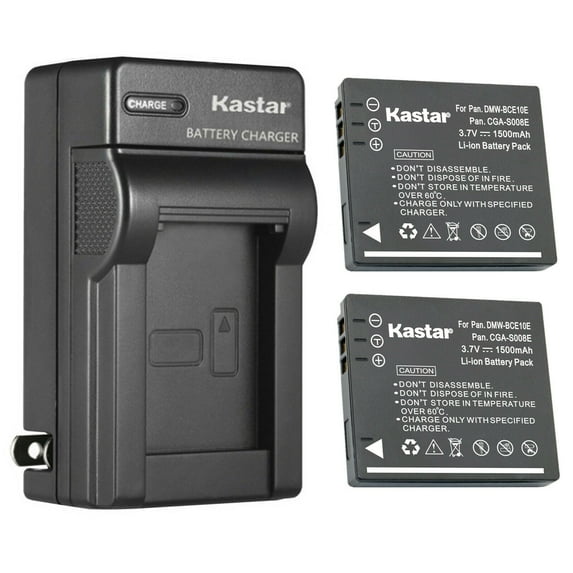 Kastar 2-Pack Battery and AC Wall Charger Replacement for Panasonic Lumix DMC-FX30EF-S DMC-FX30EG DMC-FX30EG-A DMC-FX30EG-K DMC-FX30EG-S DMC-FX30EG-T DMC-FX30GK DMC-FX30K DMC-FX30S DMC-FX30T DMC-FS3S