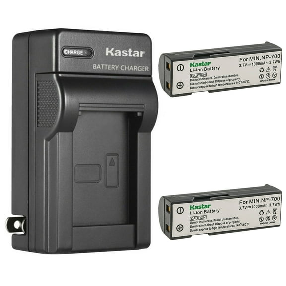 Kastar 2-Pack Battery and AC Wall Charger Replacement for Pentax D-LI72 Battery, Samsung SLB-0637 Battery, Sanyo DB-L30 Battery, Pentax Optio Z10, Samsung L77, Sanyo Xacti VPC-A5 Cameras