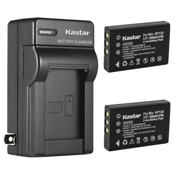 Kastar 2-Pack Battery and AC Wall Charger Replacement for Ricoh Caplio G4, Caplio G4 wide, Caplio GX, Caplio GX8, Caplio Pro G3, Caplio R330, Caplio RR10, Caplio RR30, Caplio RX Digital Cameras