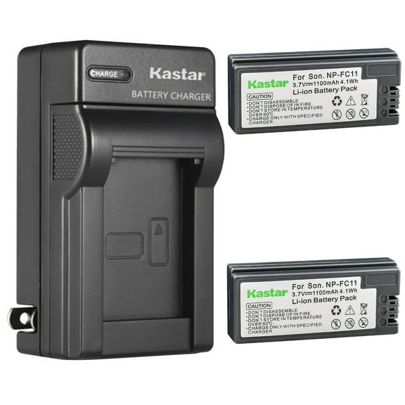 Kastar 2-Pack Battery and AC Wall Charger Replacement for Sony Cyber-shot DSC-P10E, Cyber-shot DSC-P10L, Cyber-shot DSC-P10S, Cyber-shot DSC-P12, Cyber-shot DSC-P2, Cyber-shot DSC-P3 Cameras