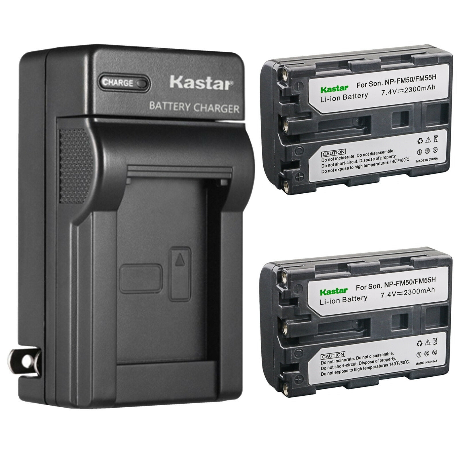 Kastar 2-Pack Battery and AC Wall Charger Replacement for Sony DCR-TRV300, DCR-TRV325, DCR-TRV330, DCR-TRV340, DCR-TRV350, DCR-TRV355, DCR-TRV360, DCR-TRV380, DCR-TRV430, DCR-TRV460, DCR-TRV480