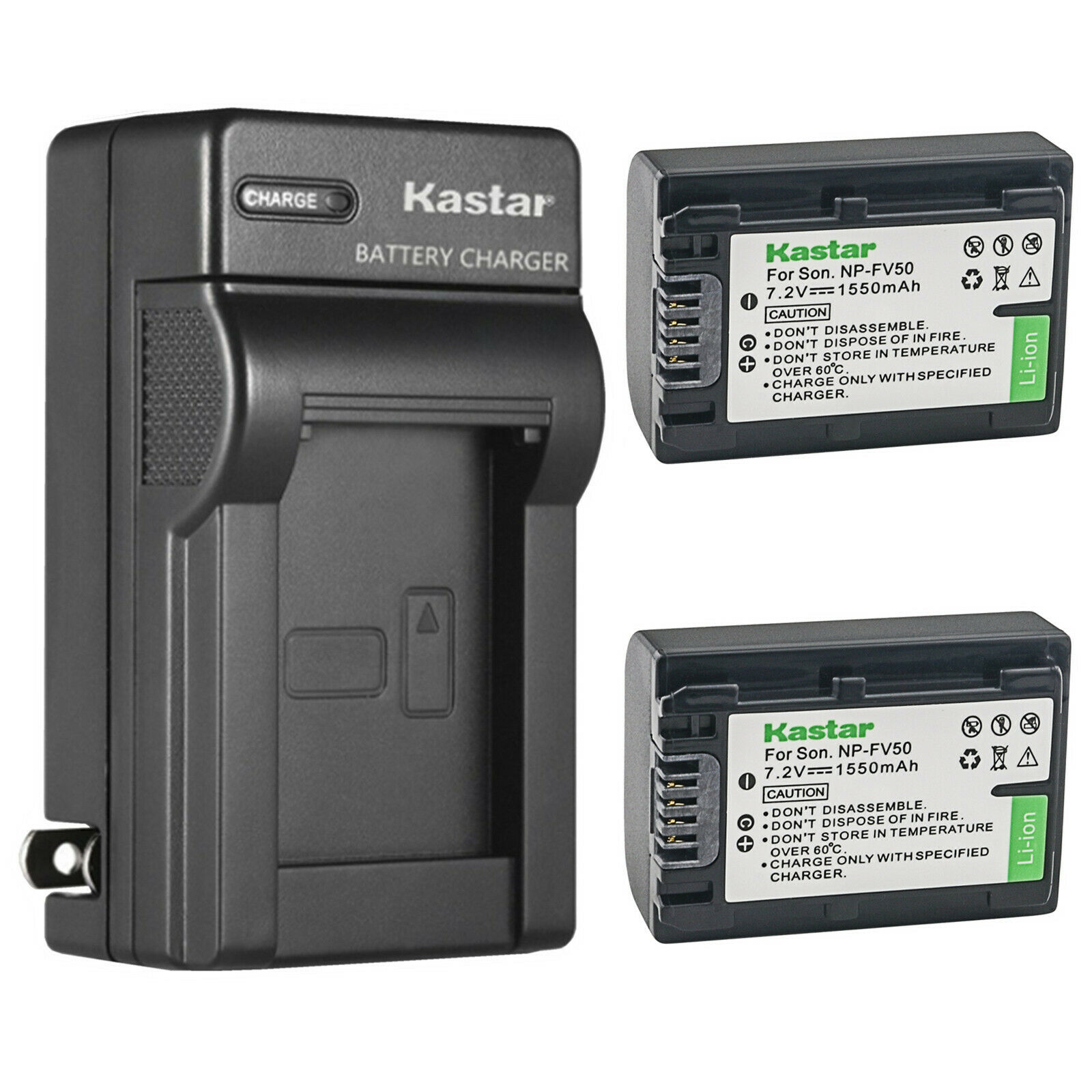 DSTE 2 Batterie NP-FV70 Da 2600mAh + Caricabatterie DC04U Per Sony DCR, HDR, NEX E FDR-AX100 – Compatibilità Ampia E Garanzia 2 Anni