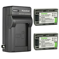 Kastar 2-Pack Battery and AC Wall Charger Replacement for Sony NP-FP30, NP-FP50 NP-FP51, NP-FP60, NP-FP70 NP-FP71, NP-FP90 NP-FP91 Battery, AC-VQH10 Charger, DCR-HC85, DCR-HC94, DCR-HC96 Camera