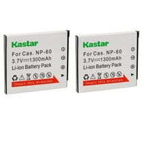 Kastar 2-Pack Battery CNP-60 Replacement for Casio Exilim Zoom EX-Z80BK, Exilim Zoom EX-Z80GN, Exilim Zoom EX-Z80PK, Exilim Zoom EX-Z80SR, Exilim Zoom EX-Z80VP Camera