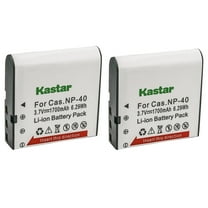 Kastar 2-Pack Battery CNP40 Replacement for Casio Exilim Zoom EX-Z1080, Exilim Zoom EX-Z1200, Exilim Zoom EX-Z200, Exilim Zoom EX-Z30, Exilim Zoom EX-Z300, Exilim Zoom EX-Z40 Camera