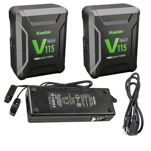 Kastar 2-Pack Battery and Dual D-Tap Charger Replacement for RED DIGITAL CINEMA DSMC2 BRAIN with HELIUM 8K S35 Monochrome Sensor (2018 Unified DSMC2 Lineup), RED RANGER with GEMINI 5K S35 Sensor