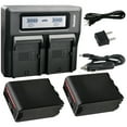 thumbnail image 1 of Kastar 2 Pack Battery and LCD Dual Fast Charger for Sony NP-F990 Pro NP-F970 HDR-AX2000 HDR-FX1 HDR-FX1000 HDR-FX1000E HDR-FX7 HDR-FX7E HVL-20DW HVL-20DW2 HVL-LBPA HVL-ML20, 1 of 8