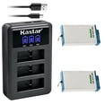 thumbnail image 1 of Kastar 2 Pack Battery and LCD Triple USB Charger Compatible with GoPro Max SPCC1B, ACDBD-001 ACBAT-001 ACCBAT-001, CHDHZ-201 CHDHZ201 Battery, GoPro MAX 360 Waterproof Degree 5.6K Action Camera, 1 of 5