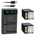 thumbnail image 1 of Kastar 2-Pack Battery + LTD2 Dual USB Charger Compatible with JVC GR-D239EZ GR-D239US GR-D240 GR-D240AH GR-D240E GR-D240EG GR-D240EK GR-D240EX GR-D240EY GR-D240EZ GR-D240US GR-D241 GR-D241AC GR-D241US, 1 of 6