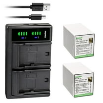 Kastar 2-Pack Battery and LTD2 USB Charger Compatible with Arlo Pro 4 XL Spotlight 3 Camera, VMS4352P VMS4352P-1CCNAS VMS4352P-5CCNAS VMS4352P-6CCNAS VMS4352P-7CCNAS VMS4352P-8CCNAS Security Cameras