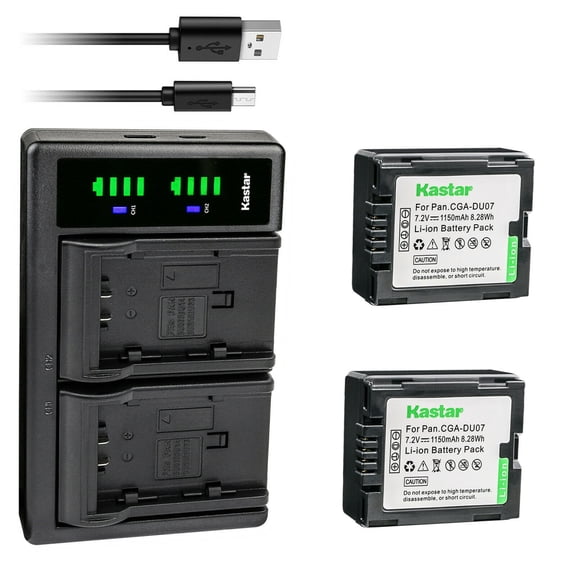 Kastar 2-Pack Battery and LTD2 USB Charger Compatible with Panasonic PV-GS59, PV-GS65, PV-GS70, PV-GS75, PV-GS80, PV-GS83, PV-GS85, PV-GS120, PV-GS150, PV-GS180, PV-GS200, PV-GS250, PV-GS300, PV-GS320