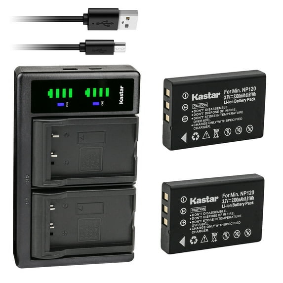 Kastar 2-Pack Battery and LTD2 USB Charger Replacement for Brother LD0665001 Li-ion Battery MDS2E, AP-1908 Rechargeable Battery, Brother Printer DS820W DS920DW Wireless Document Scanner